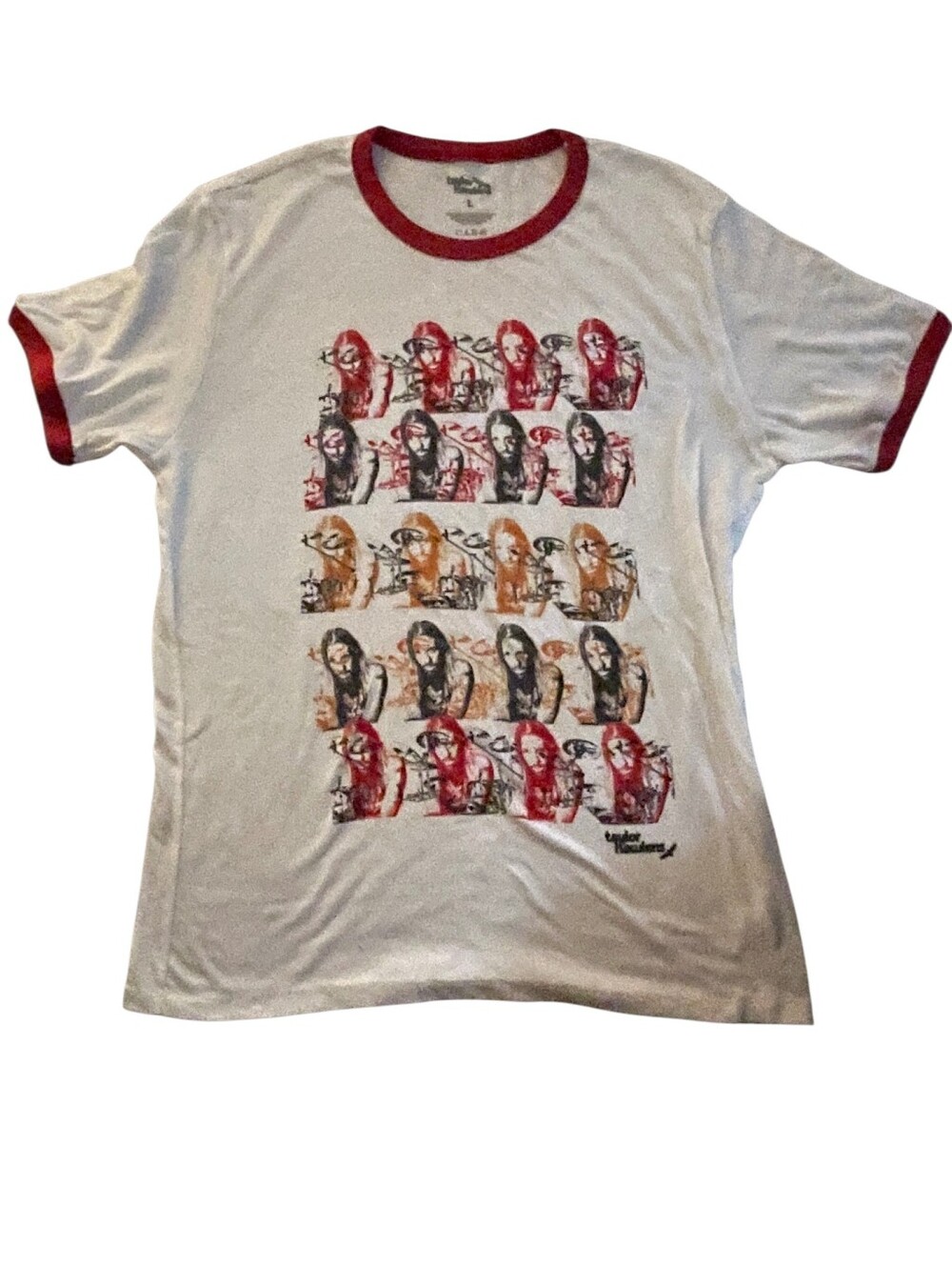 Taylor Hawkins T Shirt Official Merch Ringer Music Tribute Concert Foo Size L